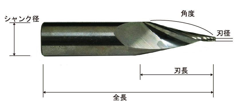 テーパーエンドミル